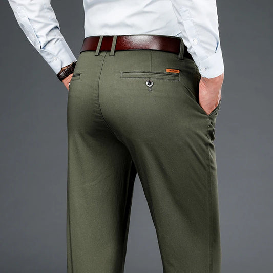 Business Smart Casual Pure Color Fit Trousers