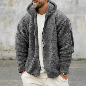 Double-sided Fleece Warm Loose Hooded Jacket