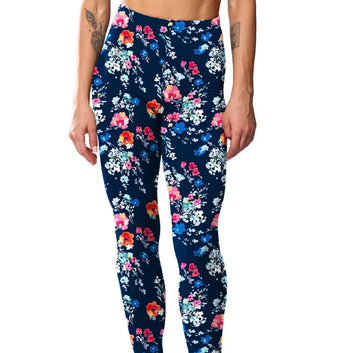 Floral Leggings High Waist